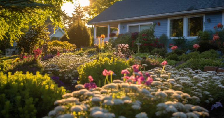 Landscaping around house