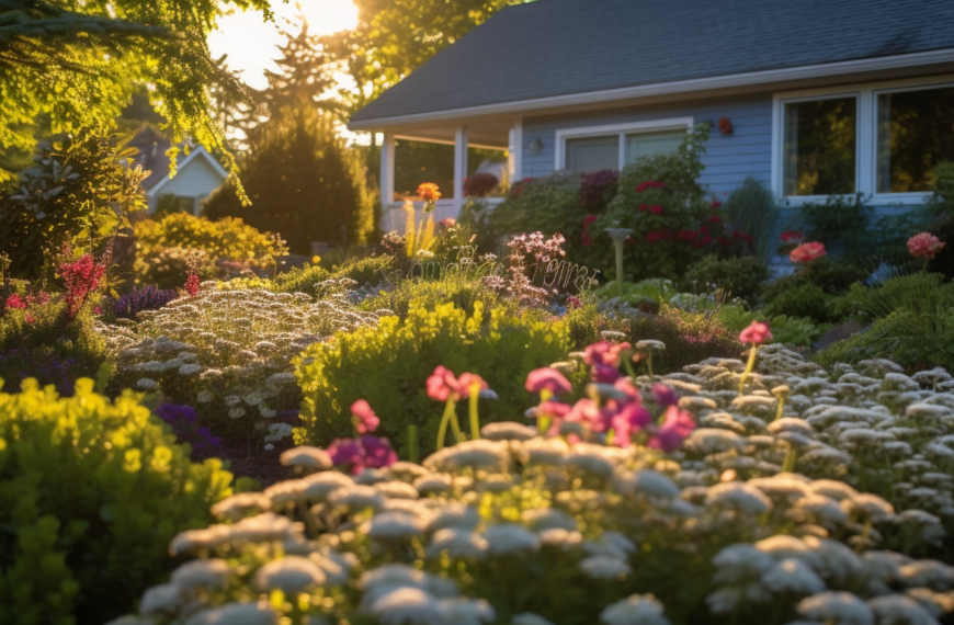 Landscaping around house