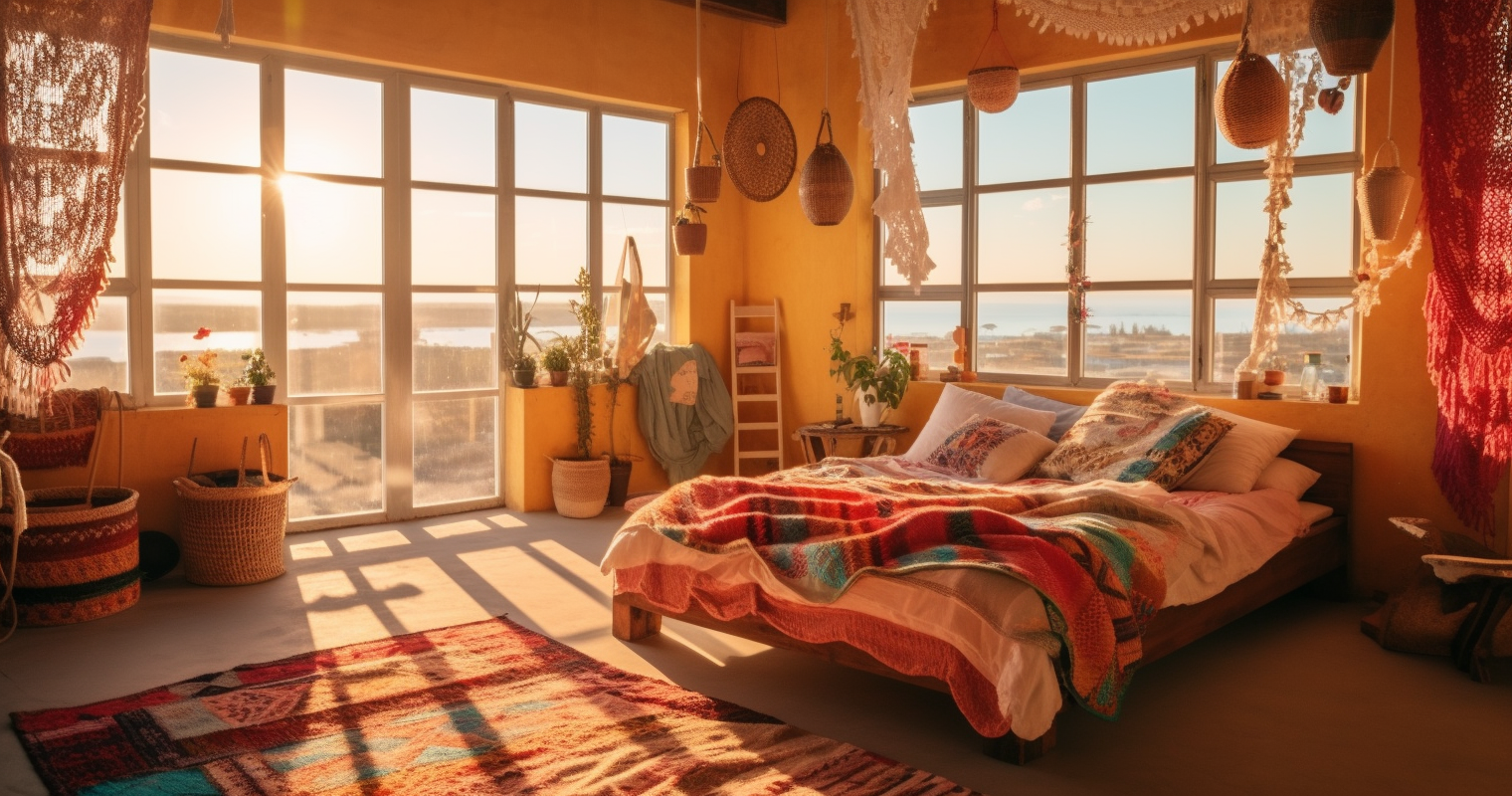 boho coastal bedroom