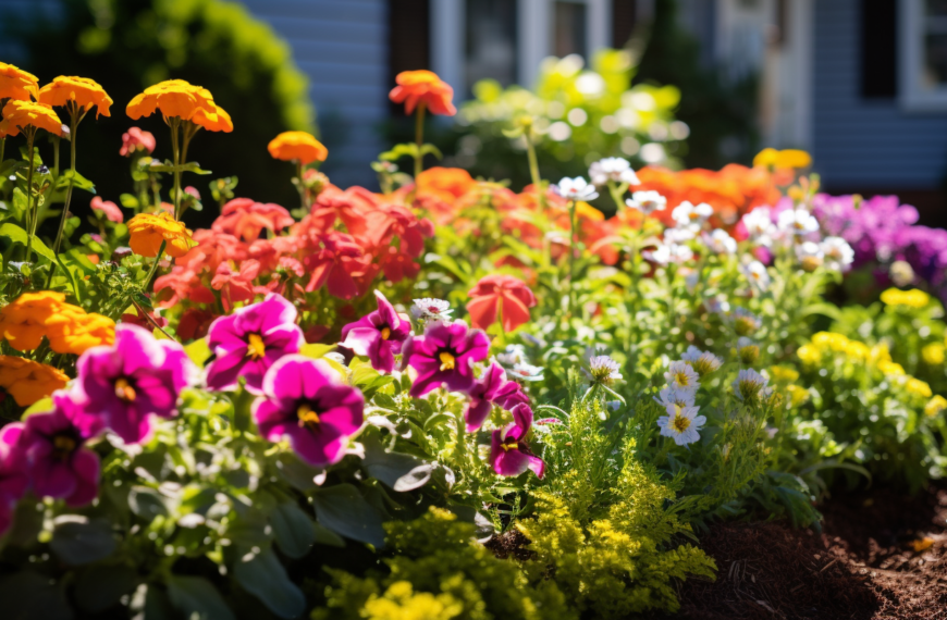 flower bed ideas front of house