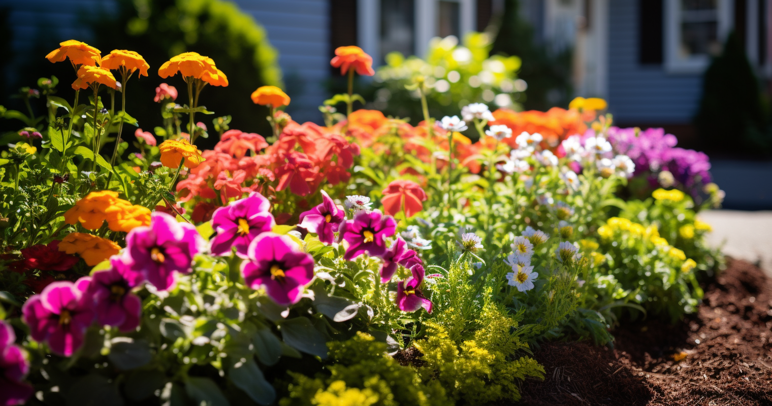 flower bed ideas front of house